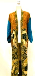 Top of the Line Silk Kimono Duster Is Complex and Sophisticated (Bronze and Gold)