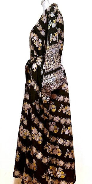 Long Silk Serenity Kimono Duster Is Striking In A Rich, Floral Print
