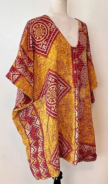 Kantha Bae Midi Muu Tunic (Cardinal)