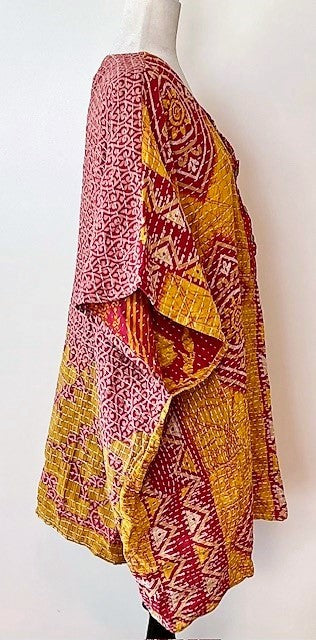 Kantha Bae Midi Muu Tunic (Cardinal)