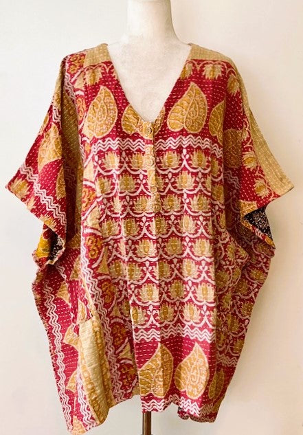 Kantha Bae Midi Muu Tunic (Rose Gold)