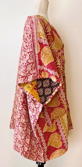 Kantha Bae Midi Muu Tunic (Rose Gold)