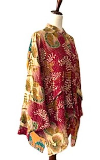 Kantha Bae Cotton Butterfly Top (Red)