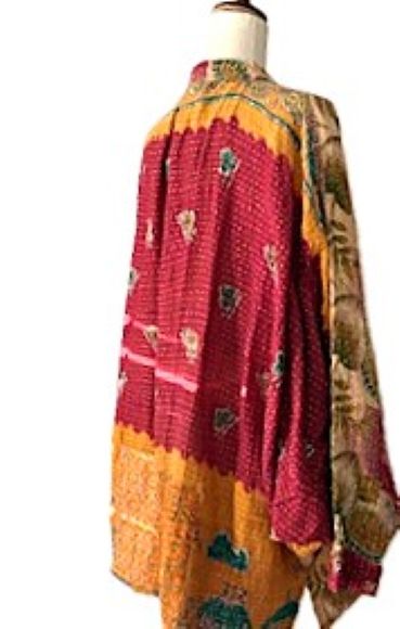 Kantha Bae Cotton Butterfly Top (Red)