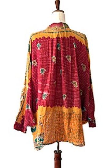 Kantha Bae Cotton Butterfly Top (Red)