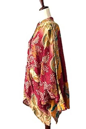 Kantha Bae Cotton Butterfly Top (Red)