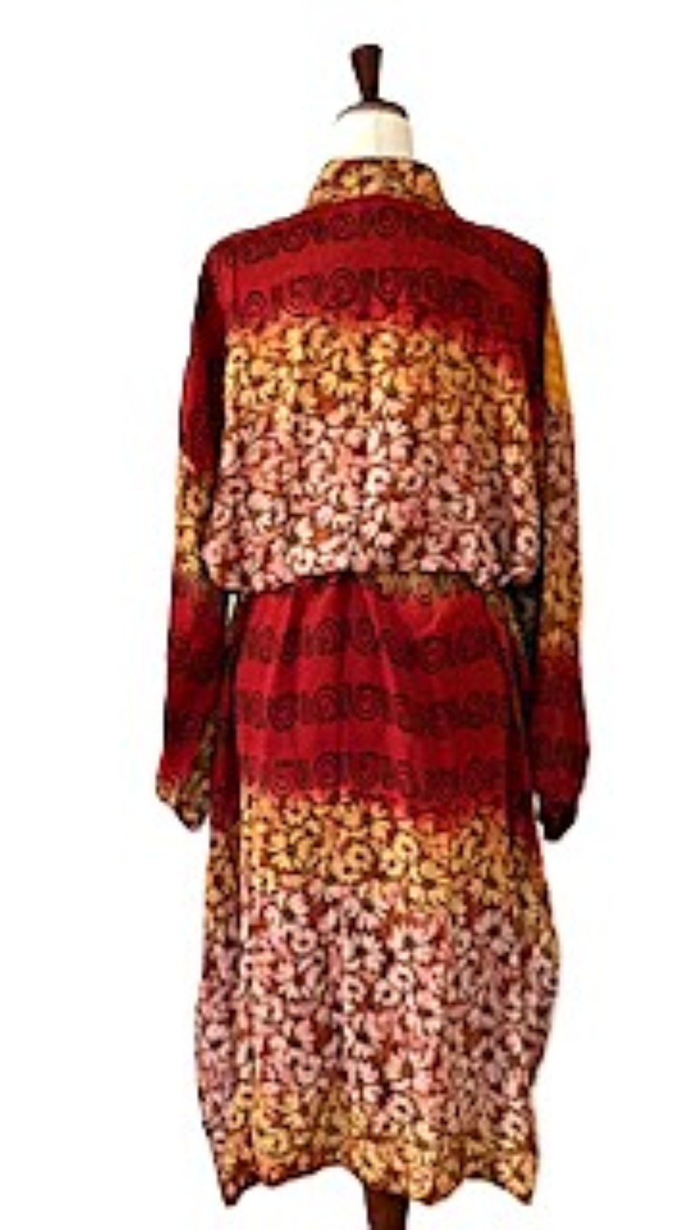 Kantha Bae Long Silk Serenity Kimono Duster Is Striking In Rich, Vibrant Tropical Colors