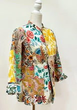 Fully Reversible  Silk and Cotton Patchwork Quilted Women's Jacket. (Mixed)