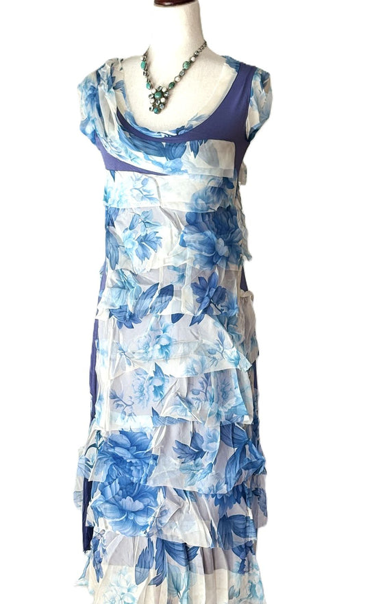 Dresses, Linen and Silk Italian Collection Floral Tiered Short Length (3 Prints)