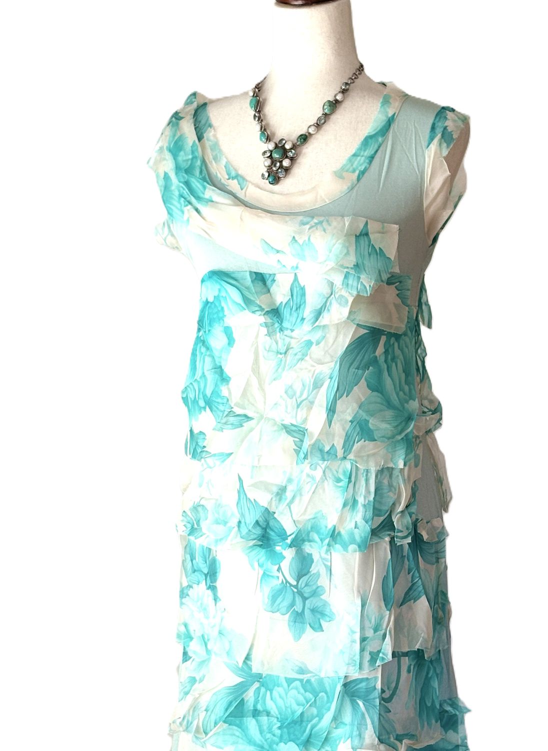 Dresses, Linen and Silk Italian Collection Floral Tiered Short Length (3 Prints)