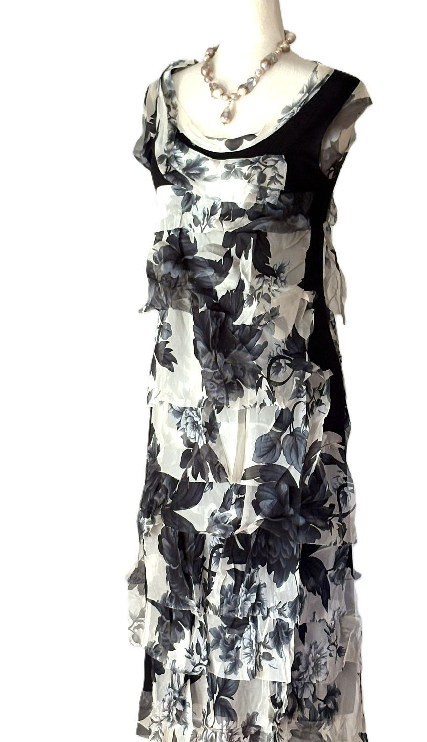 Dresses, Linen and Silk Italian Collection Floral Tiered Short Length (3 Prints)
