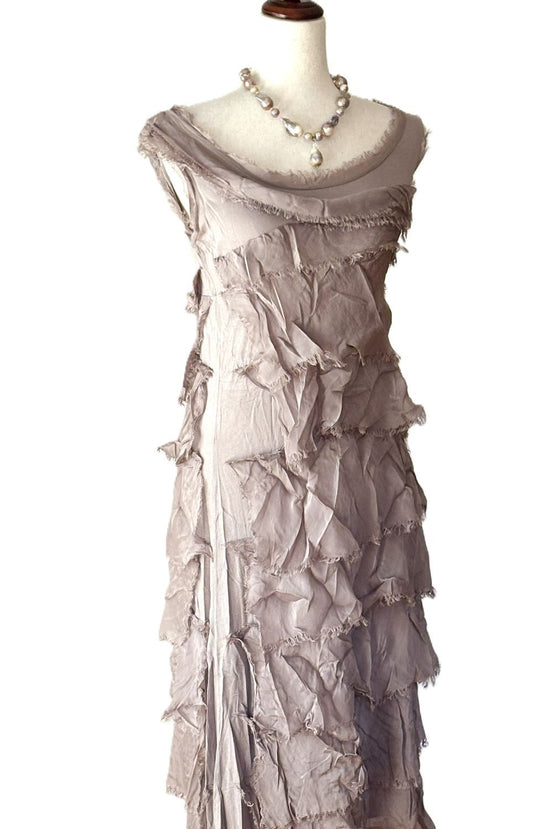 Dresses, Linen and Silk Italian Collection Tiered Short Length Is Stylish (4 Colors)