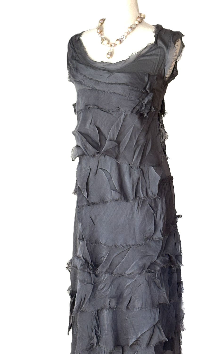 Dresses, Linen and Silk Italian Collection Tiered Short Length Is Stylish (4 Colors)
