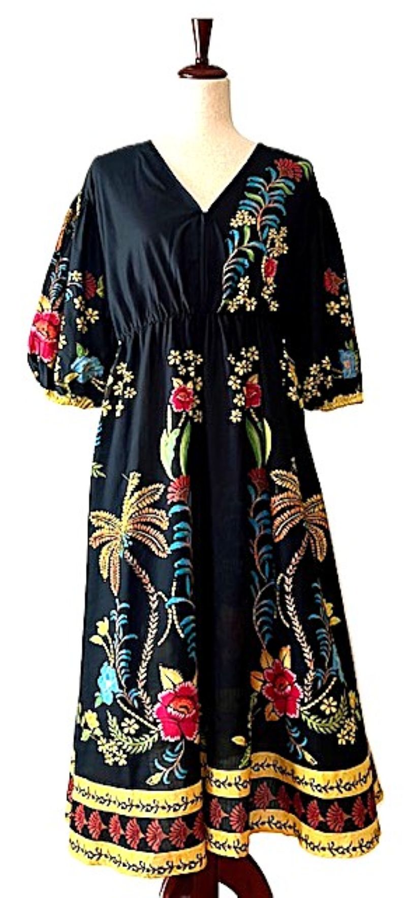 Dresses: Colorful Statement Piece Cotton Midi.