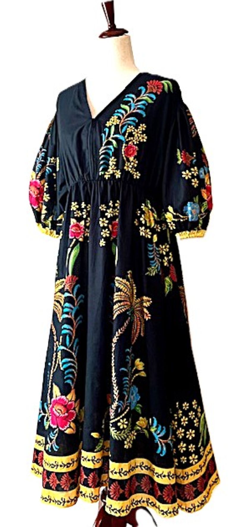 Dresses: Colorful Statement Piece Cotton Midi.