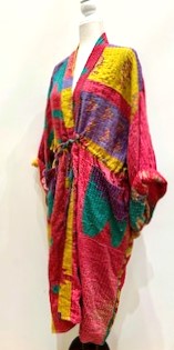 Kantha Robe Dreamweaver Kimono (Rainbow)  Is A Statement Piece.