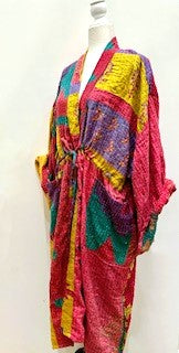 Kantha Robe Dreamweaver Kimono (Rainbow)  Is A Statement Piece.