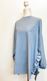 Ruffled Crepe Tunic Offers Updated Styling With Designer Details (2 Colors)