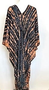 Hand Dyed Caftan Is a Striking, Dramatic and  Comfortable