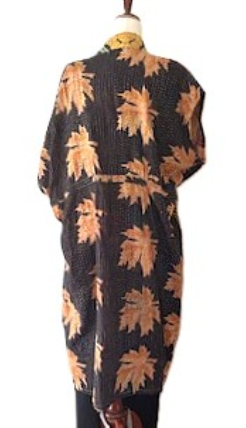 Kantha Bae Dreamweaver Kimono Vest (Pink Black)