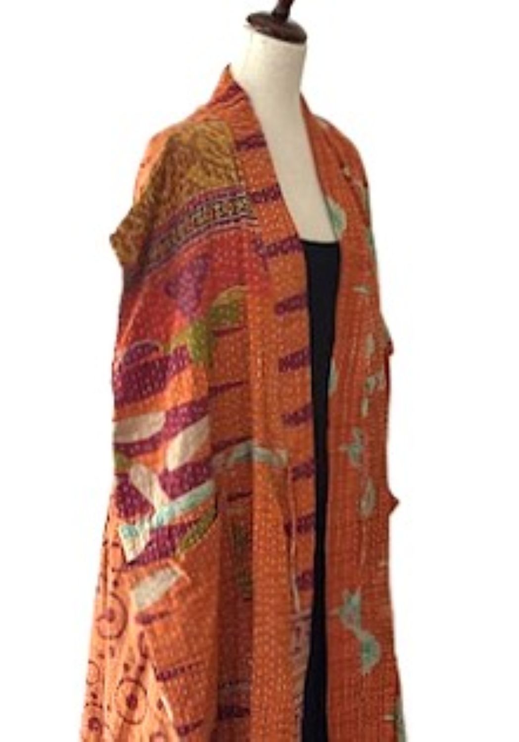 Kantha Bae Dreamweaver Kimono Vest (Red Gold)