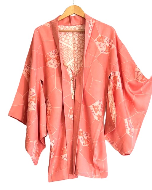 Luxurious Abstract Silk Haori Kimono Top. Soft, Supple, and Flattering