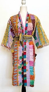 Next Generation Artisan Wrap Kantha Coat With RTW Detailing