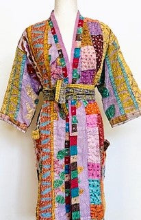 Next Generation Artisan Wrap Kantha Coat With RTW Detailing