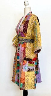 Next Generation Artisan Wrap Kantha Coat With RTW Detailing