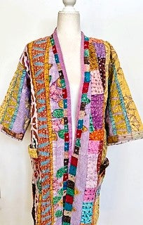 Next Generation Artisan Wrap Kantha Coat With RTW Detailing