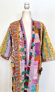 Next Generation Artisan Wrap Kantha Coat With RTW Detailing