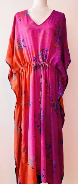 Embellished Classic Handmade Caftan. Lounging, Beach or Pool Perfect. (Pink)