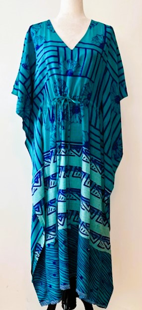 Beautiful Classic Handmade Caftan. Lounging, Beach or Pool Perfect. (Navy)