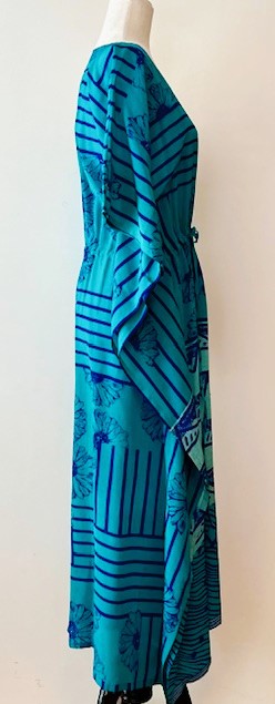 Beautiful Classic Handmade Caftan. Lounging, Beach or Pool Perfect. (Navy)