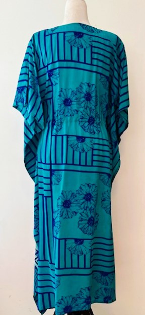 Beautiful Classic Handmade Caftan. Lounging, Beach or Pool Perfect. (Navy)