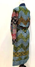 Exceptional Handmade Patchwork Long Jacket Is Timeless (Navy and Green)