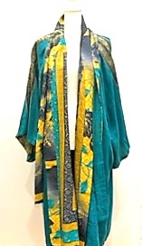 Abstract Floral Designer Cotton Kimono Duster Fully Reversible