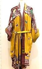 Elegant Hawaiian Floral Pattern: Designer Cotton Kimono Duster Fully Reversible