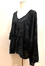 Eclispe Flowing Silk Top with Adjustable Ties: New Basic (Black Solid)