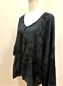 Eclispe Flowing Silk Top with Adjustable Ties  New Basic