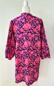 Easy Mini Covers Many Uses. Tunic Shift or Mini Dress. (Fuschia)