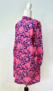 Easy Mini Covers Many Uses. Tunic Shift or Mini Dress. (Fuschia)