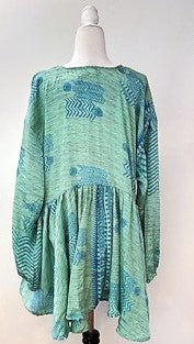 Shortie Kimono Top Is Great For Layering (Mint)