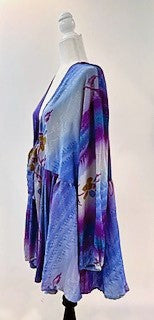 Shortie Kimono Top Is Great For Layering (Purple)