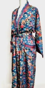 Classic Mini Floral Luxury Print Kimono Duster (Available in Green, Red, Blue)