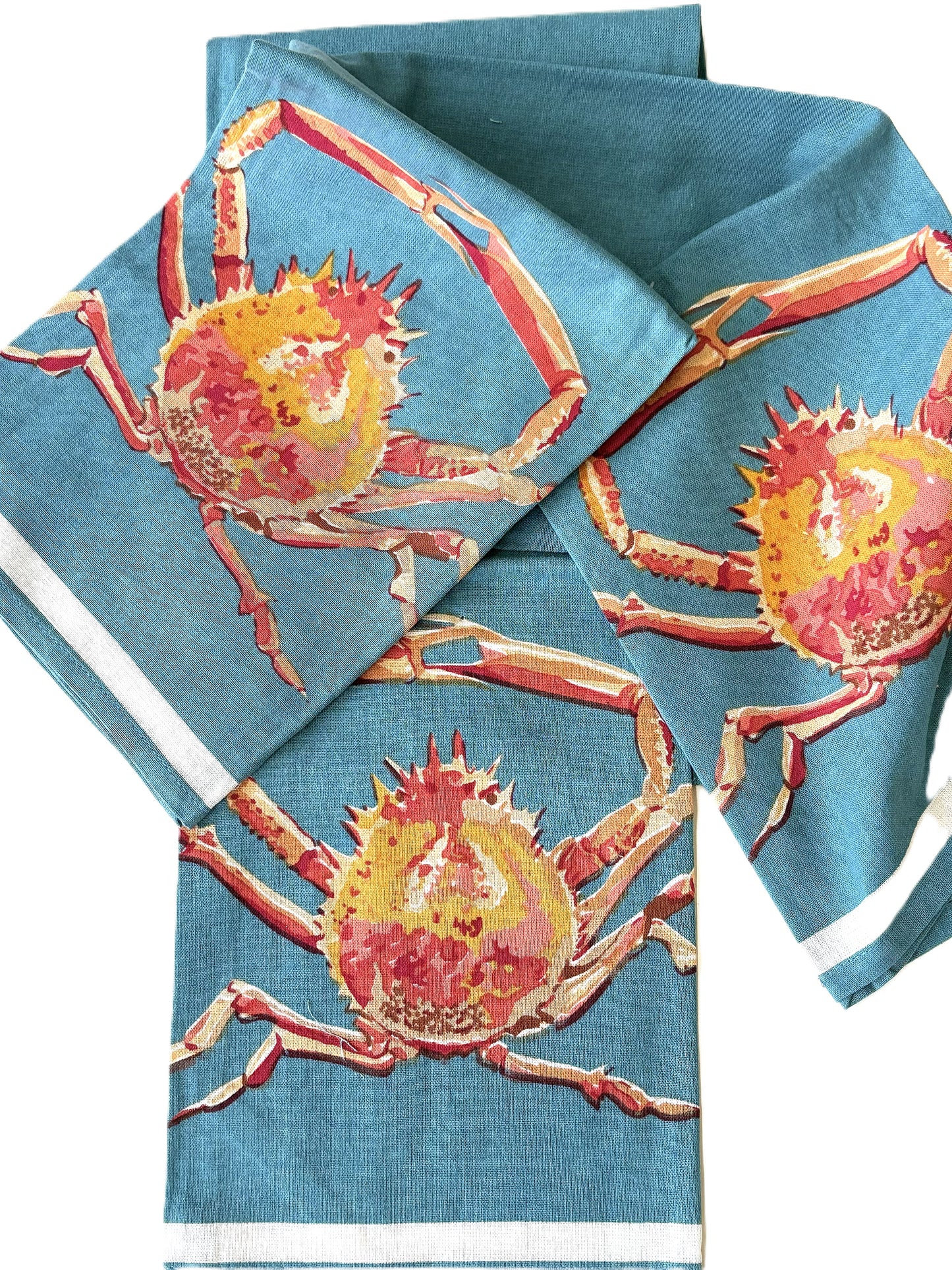 Crab Floursack Kitchen Towels. Sold in Sets