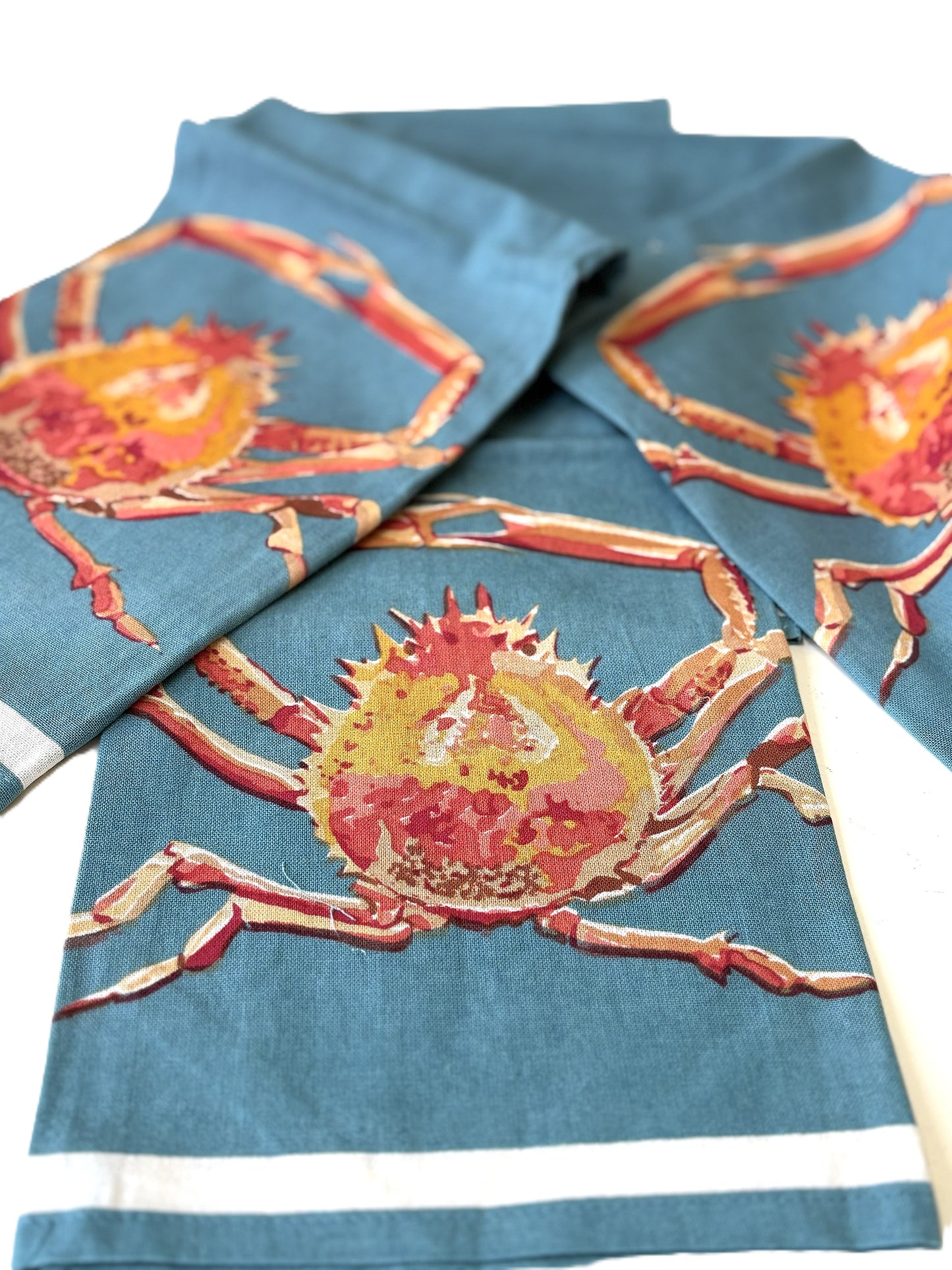Crab Floursack Kitchen Towels. Sold in Sets