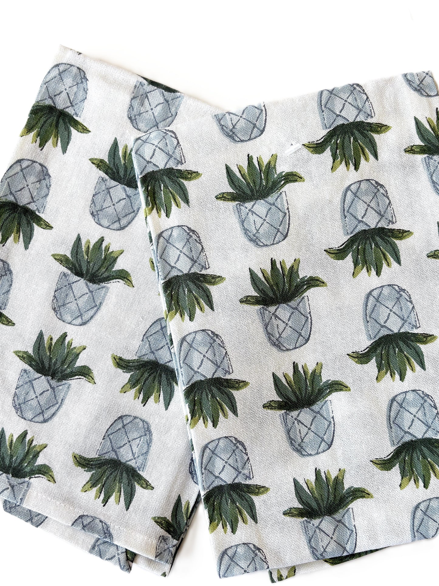 Pineapple Floursack Kitchen Towels Sold In Sets of 2