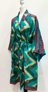 Kantha Trench Kimono Coat Will Exceed Your Expectations (Green Yellow)