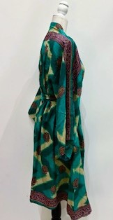 Kantha Trench Kimono Coat Will Exceed Your Expectations (Green Yellow)